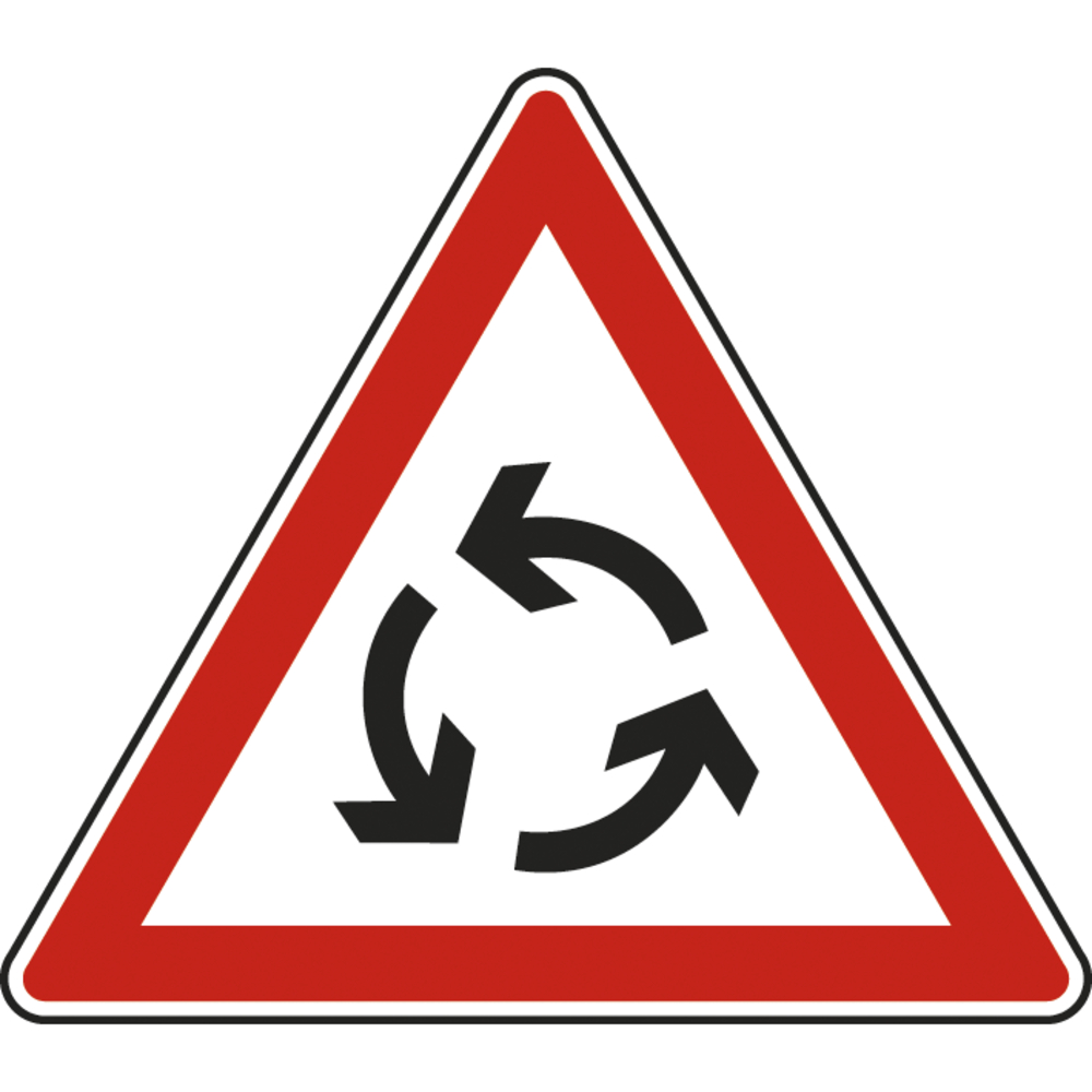 Panneau triangle Carrefour à sens giratoire 500 Ecolign AB25 cl1 - NADIA SIGNALISATION - TRI500E1AB25