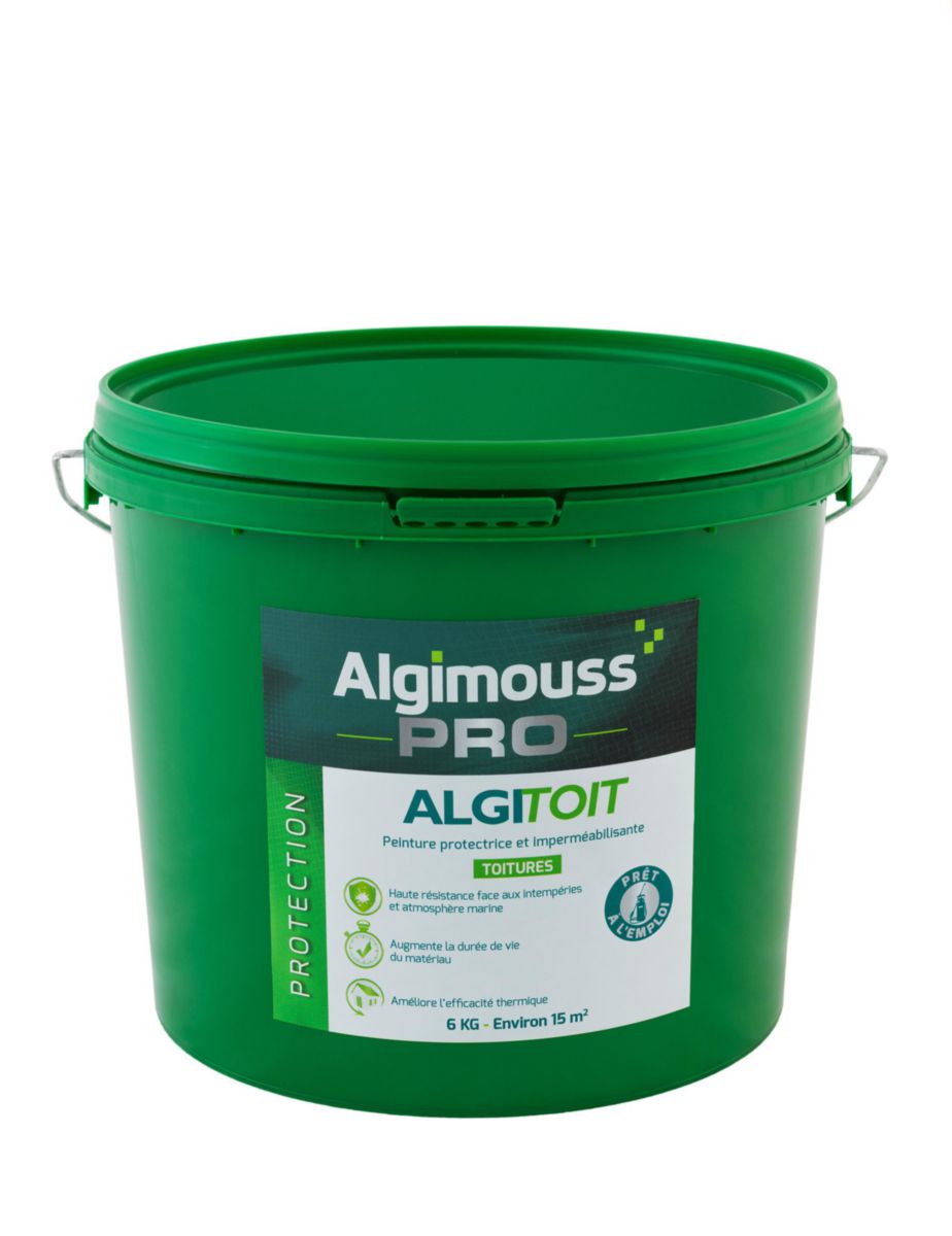 ALGITOIT Rouge brique 6 KG - Peinture pour toitures rouge brique ALGIMOUSS - 028009