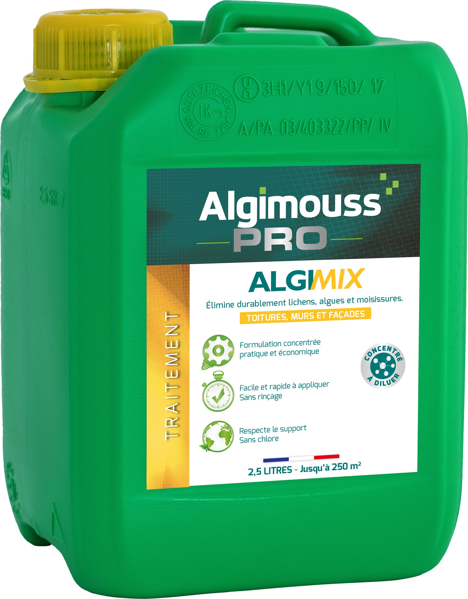 ALGIMIX 2,5L traitement toiture, mur et façade - Concentré à diluer 014006