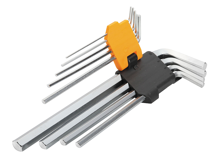 Jeu 9 clefs hexagonales longues (20049) TOLSEN - 100182