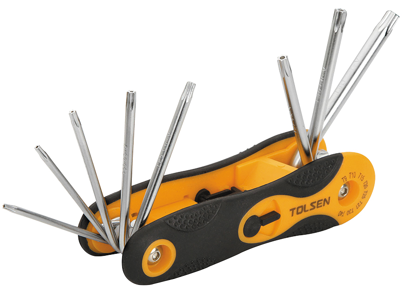 Poignee jeu de 8 clef torx (20069) TOLSEN - 100188