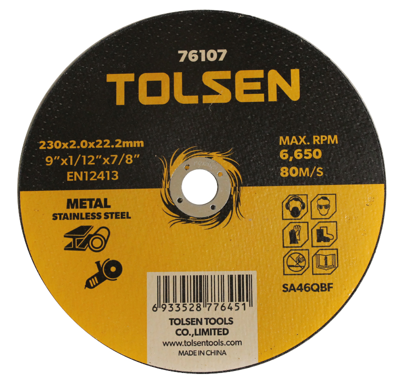 Disque a tronconner 230x2x22mm (76107) TOLSEN - 100321