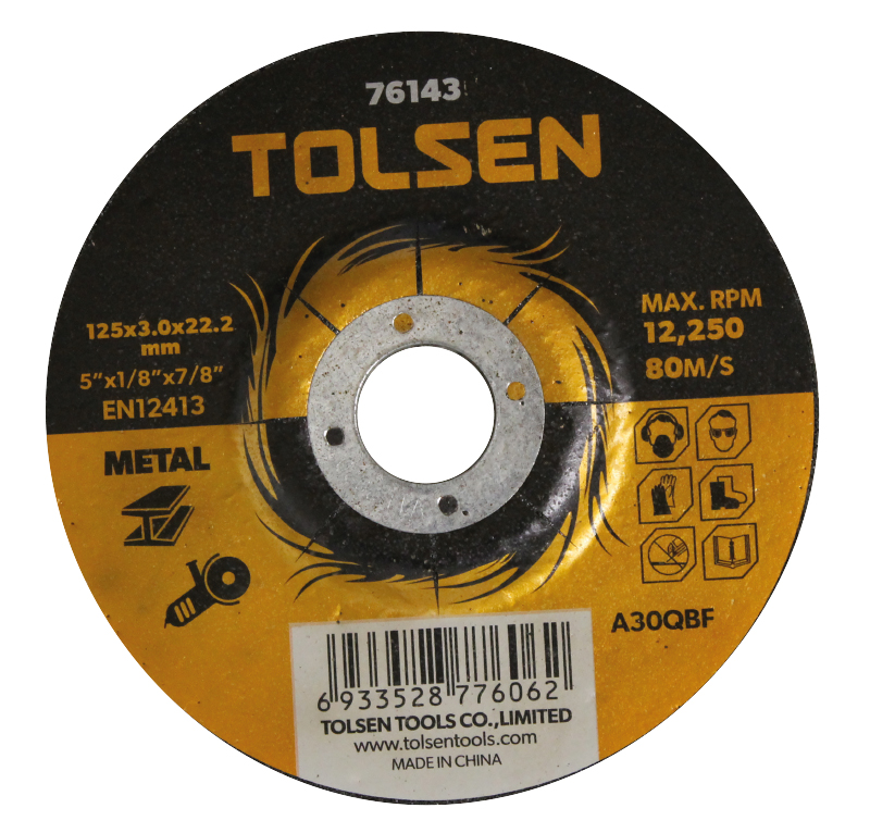 Disque a tronconner dep.125x3x22mm (76143) TOLSEN - 100323