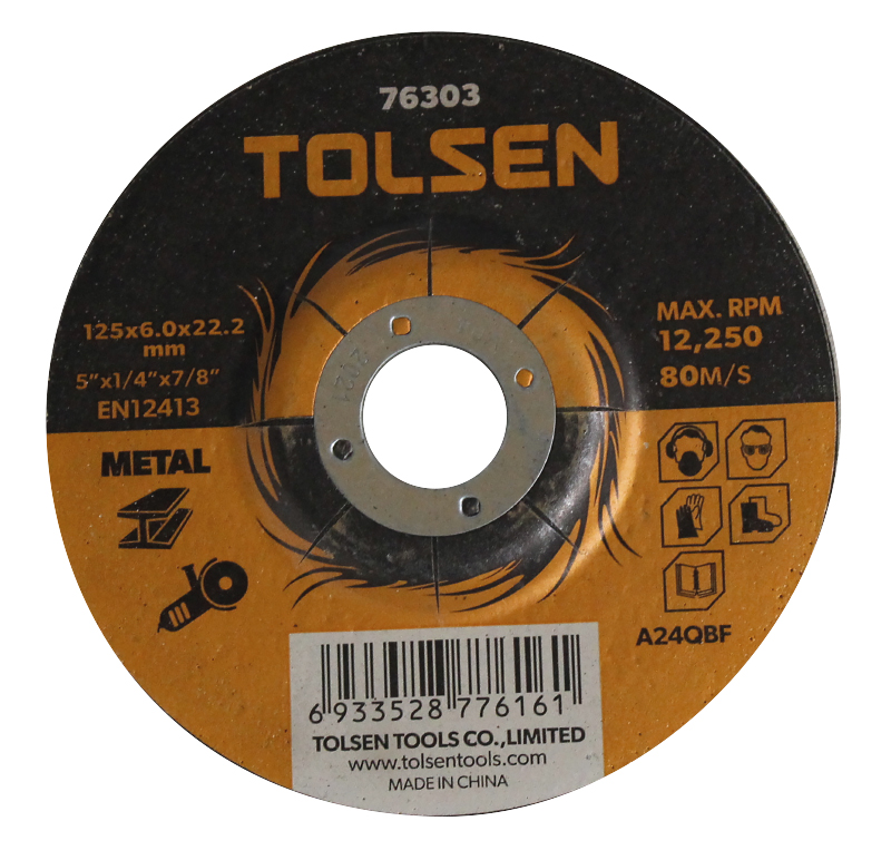 Disque a ebarber dep.125x3x22mm (76303) TOLSEN - 100325