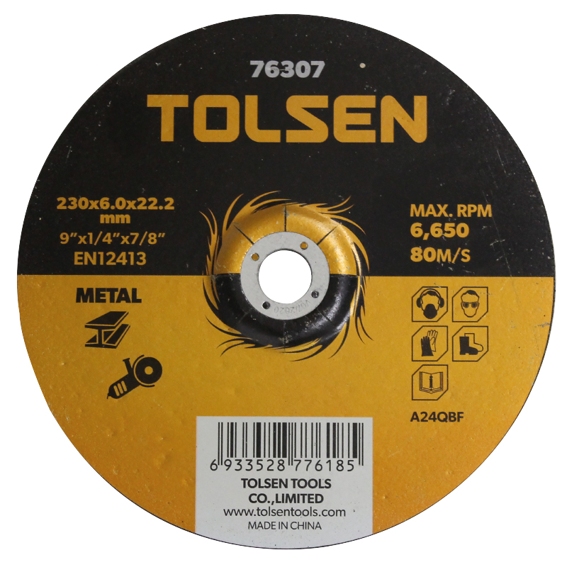 Disque a ebarber dep.230x6x22mm (76307) TOLSEN - 100326