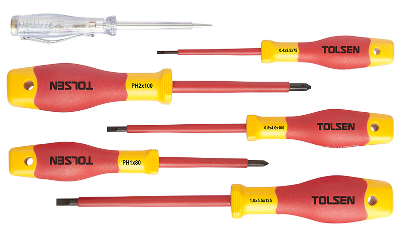 Kit 6 tournevis isoles (v33506 ) TOLSEN - 100347