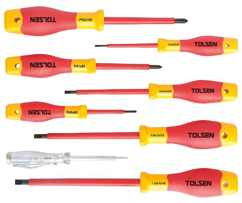 Kit 8 tournevis pro (v32408) TOLSEN - 100448