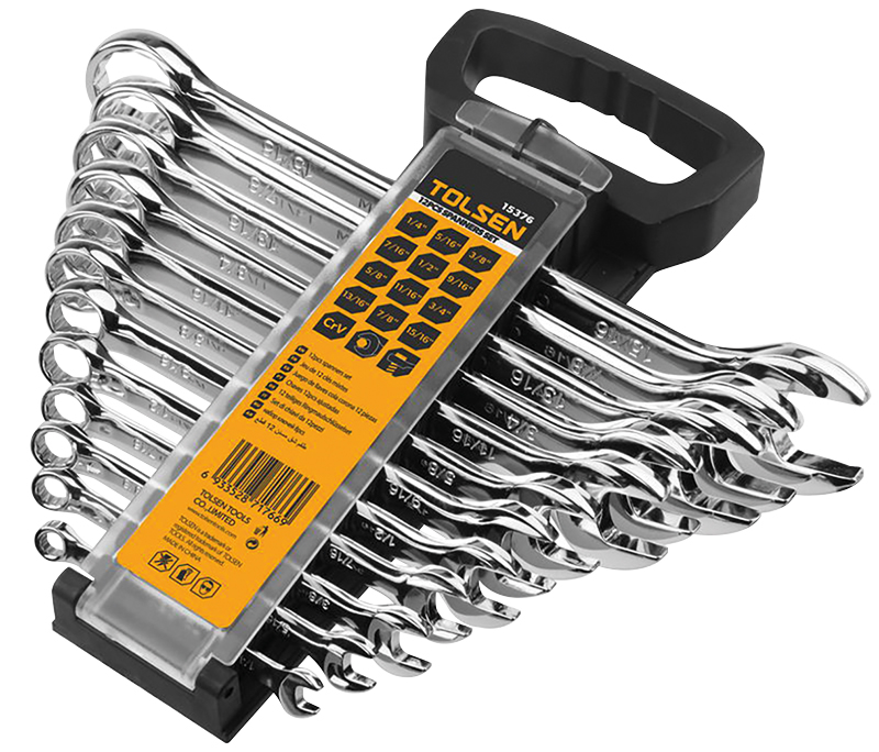 Kit 12 cles mixtes unite inch (15376) TOLSEN - 100455