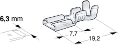 Boite de 100 cosses non isolées femelle BUISARD - 712405