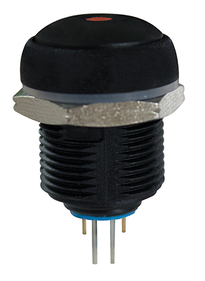 Inter.pouss.ir noir led rouge on/off BUISARD - 714448
