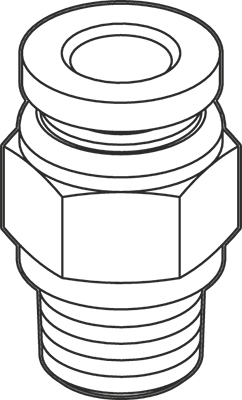Raccord pneum. (droit) BUISARD - 717494
