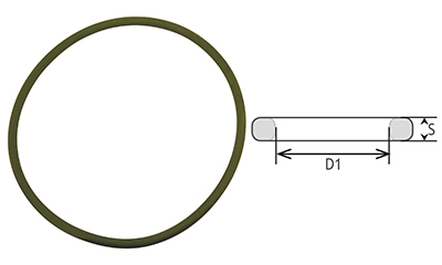 Joint or viton d.int 12.37x2.62 BUISARD - 719405