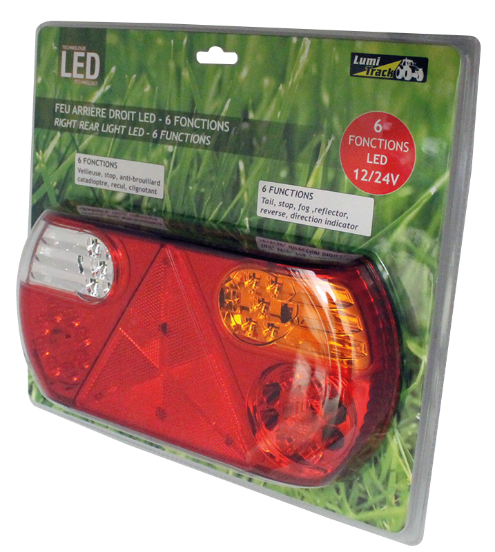 Feu ar 6f led droit s/coque - 722140