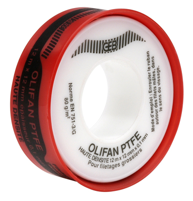 Ruban ptfe etancheite hd 12mx12mmx0.1mm BUISARD - 733183