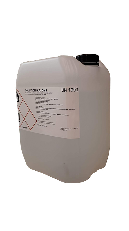 Bidon 20l solution hydro-alcoolique fv80 BUISARD - 742532
