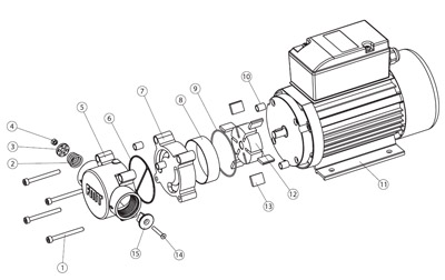 Rotor p/ppe 60l/mn 230v BUISARD - 744340