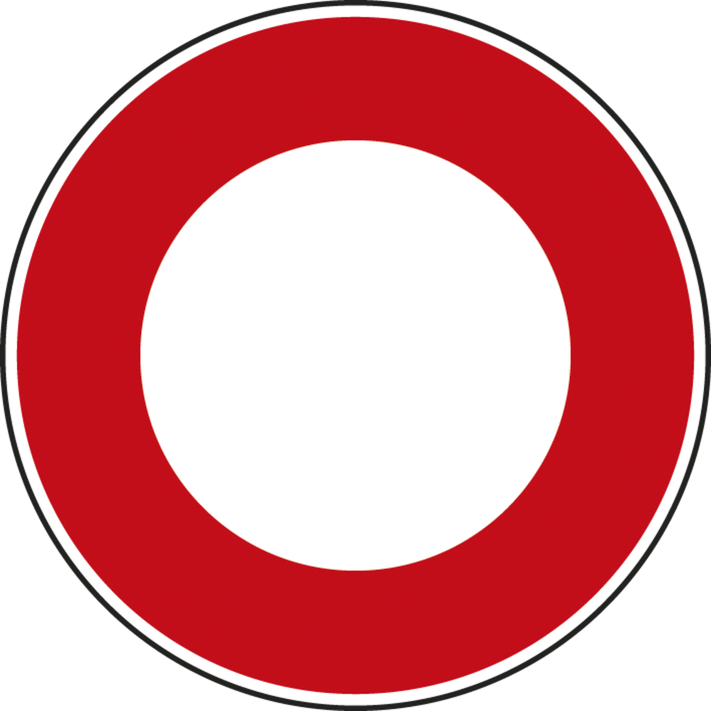Panneau disque circulation interdite tout véhicule double sens 650 Ecolign B0 cl1 - NADIA SIGNALISATION - DIS650E1B0