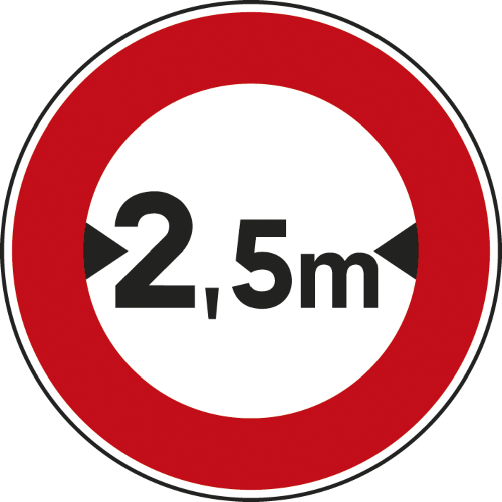 Panneau disque Accès interdit largeur véhicules 650 Ecolign B11 cl2 - NADIA SIGNALISATION - DIS650E2B11