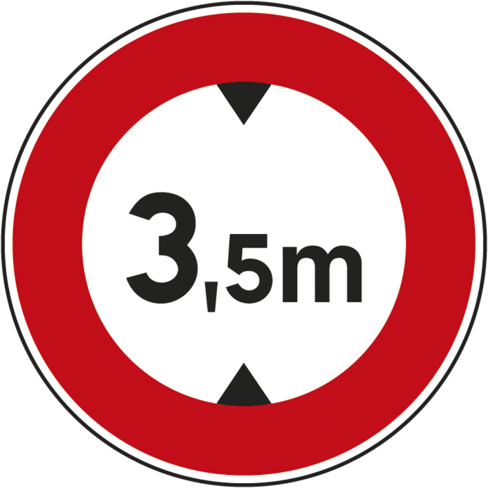 Panneau disque accès interdit aux véhicules haut sup à nombre indiqué 850 B12 cl1 - NADIA SIGNALISATION - DIS850E1B12