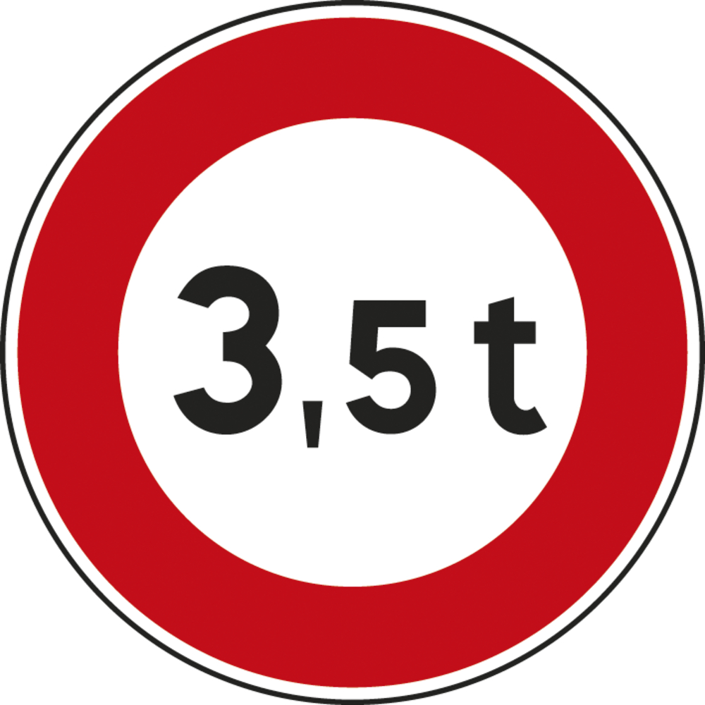 Panneau disque Accès interdit véhicules poids excède 850 Ecolign B13 3T5 cl1 - NADIA SIGNALISATION - DIS850E1B13 3T5