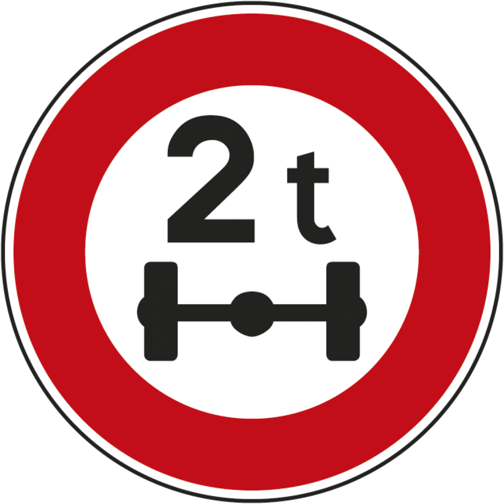 Panneau disque Accès interdit véhicules poids excédentaire 850 B13a cl2 - NADIA SIGNALISATION - DIS850E2B13a