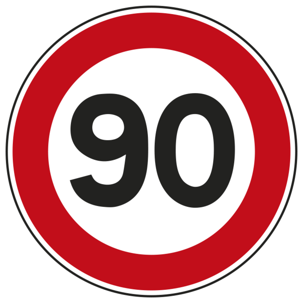 Panneau disque Limitation de vitesse interdiction 450 Ecolign B14 90 cl1 - NADIA SIGNALISATION - DIS450E1B14 90