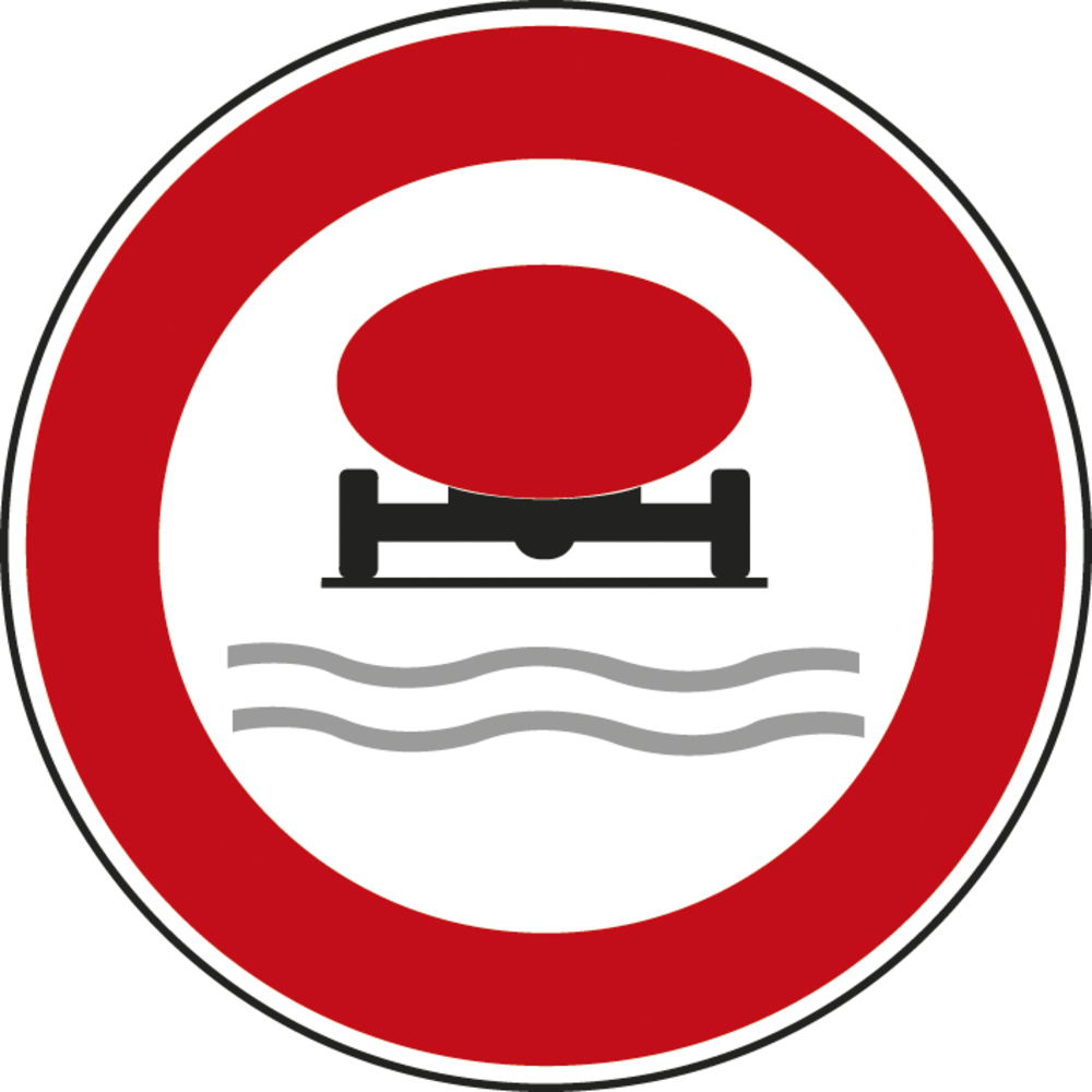 Panneau disque Accès interdit véhicules avec marchandises polluantes 450 B18b cl1 - NADIA SIGNALISATION - DIS450E1B18b