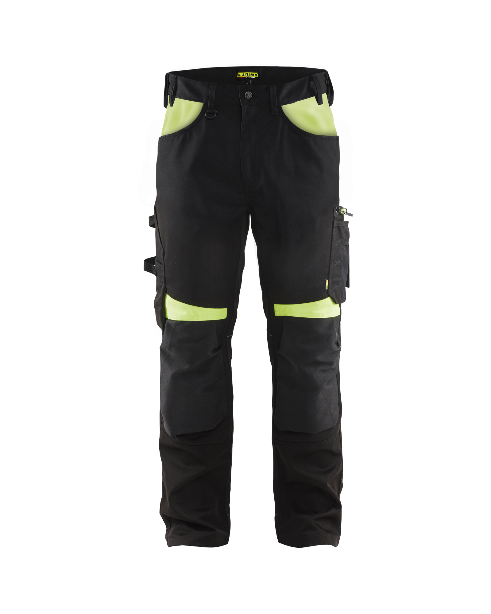 Pantalon artisan sans poches flottantes Blåkläder 1556 Noir/Jaune fluo Blaklader - 155618609933C