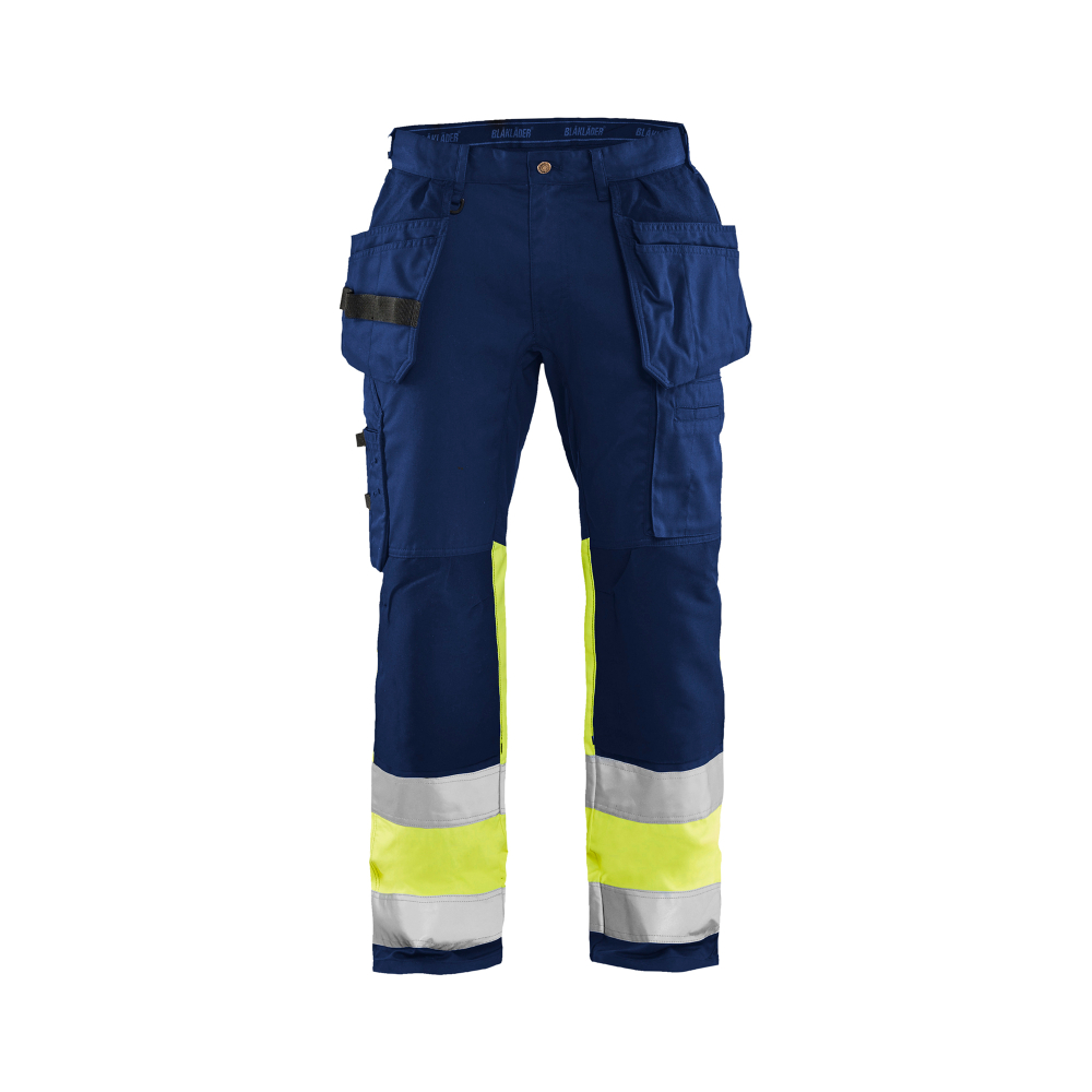 Pantalon artisan haute-visibilité +stretch Blåkläder 1558 Marine/Jaune fluo Blaklader - 155818118933C