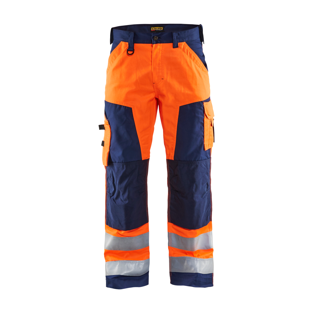 Pantalon artisan haute visibilité Blåkläder 1566 Orange fluo/Marine Blaklader - 156618115389C