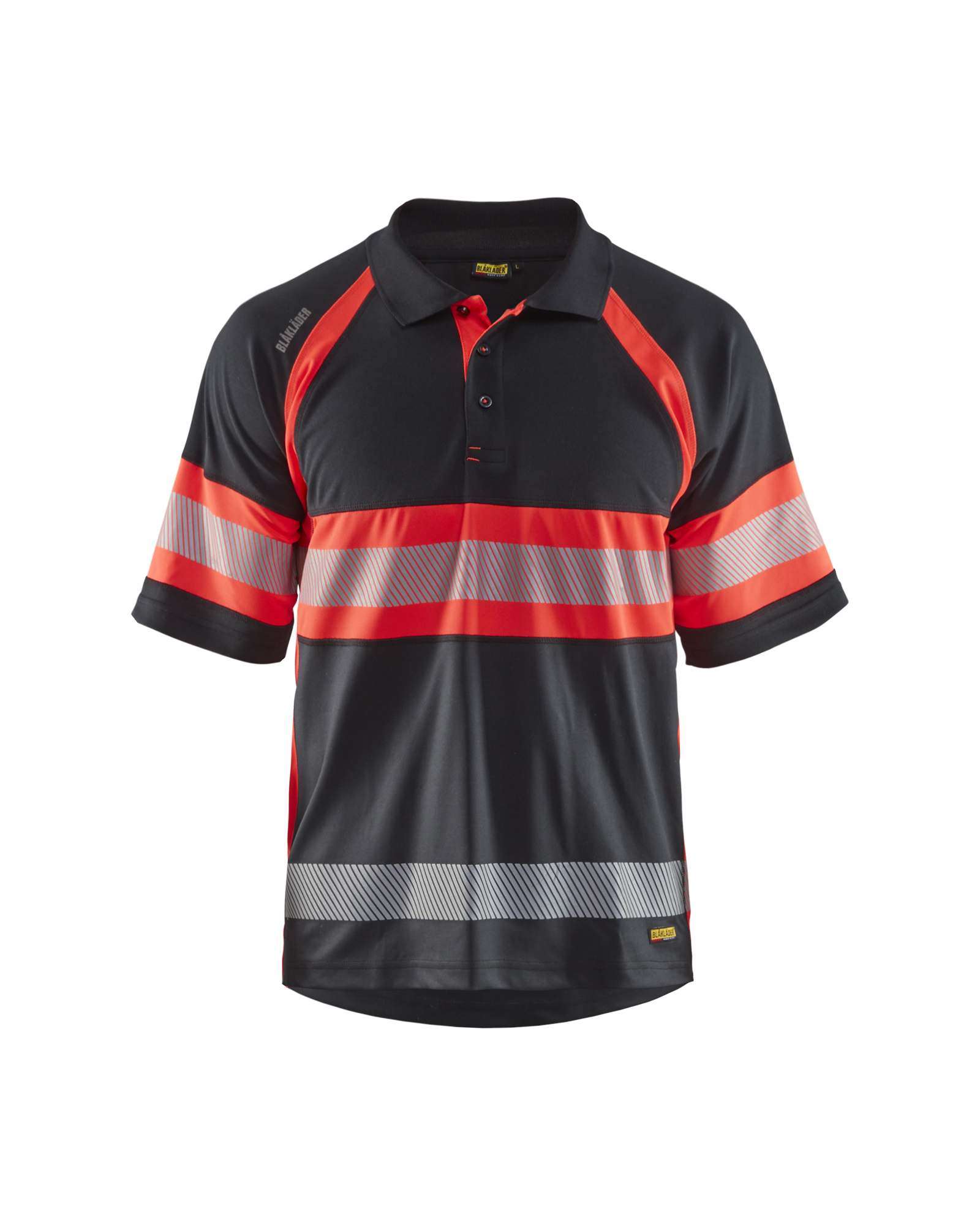 Polo haute-visibilité anti-UV Blåkläder 3338 Noir/Rouge fluo Blaklader - 333810519955