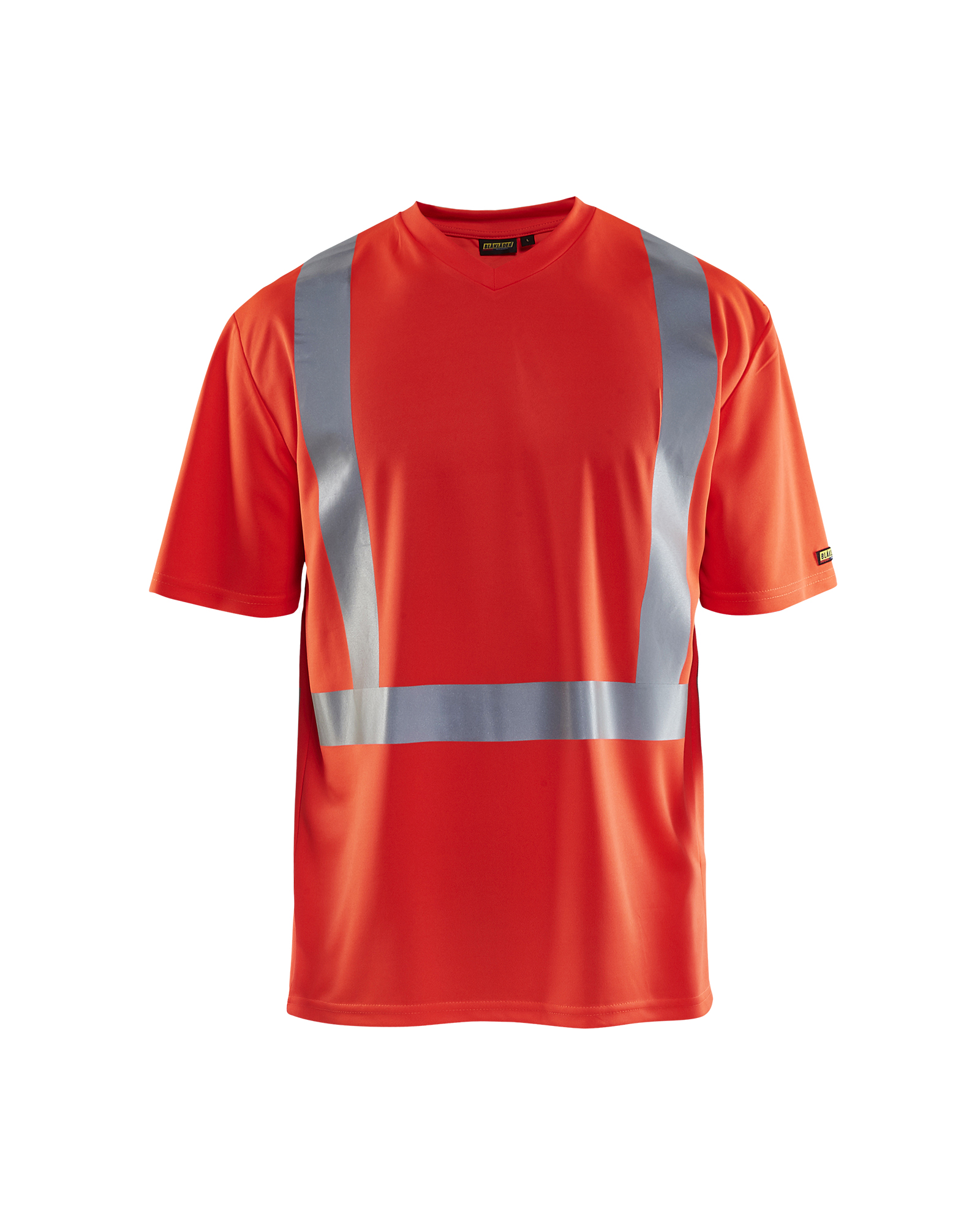 T-shirt col V haute-visibilité anti-UV anti-odeur Blåkläder 3382 Rouge fluo AB Blåkläder - 338210115500