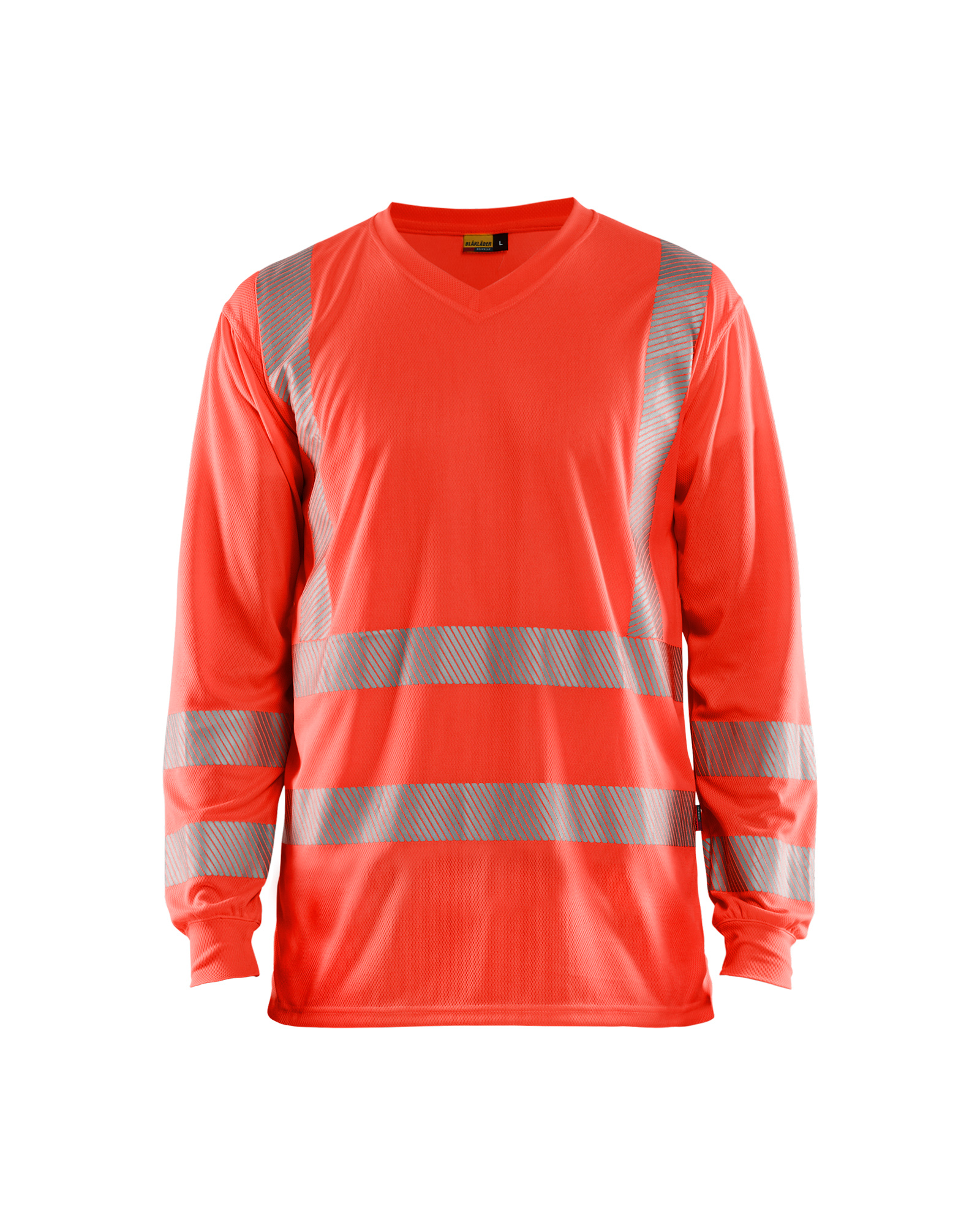 T-shirt manches longues col V haute-visibilité anti-UV Blåkläder 3385 Rouge fluo Blaklader - 338510135500