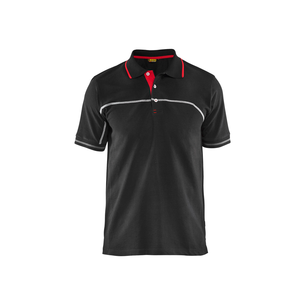 Polo bicolore Blåkläder 3389 Noir/Rouge Blaklader - 338910509956