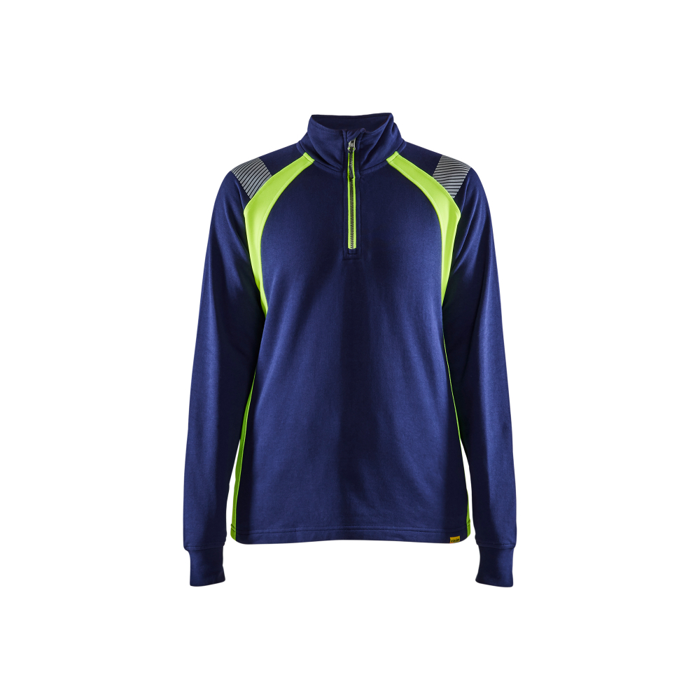 Sweat zippé femme Blåkläder 3403 Marine/Jaune fluo Blaklader - 340311588933