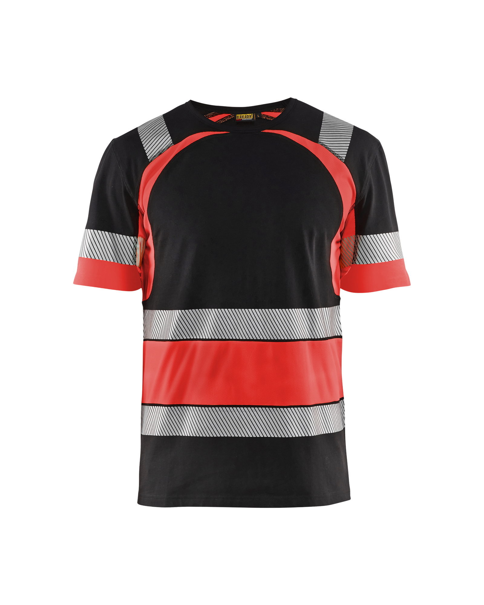 T-shirt haute-visibilité Blåkläder 3421 Noir/Rouge fluo Blaklader - 342110309955