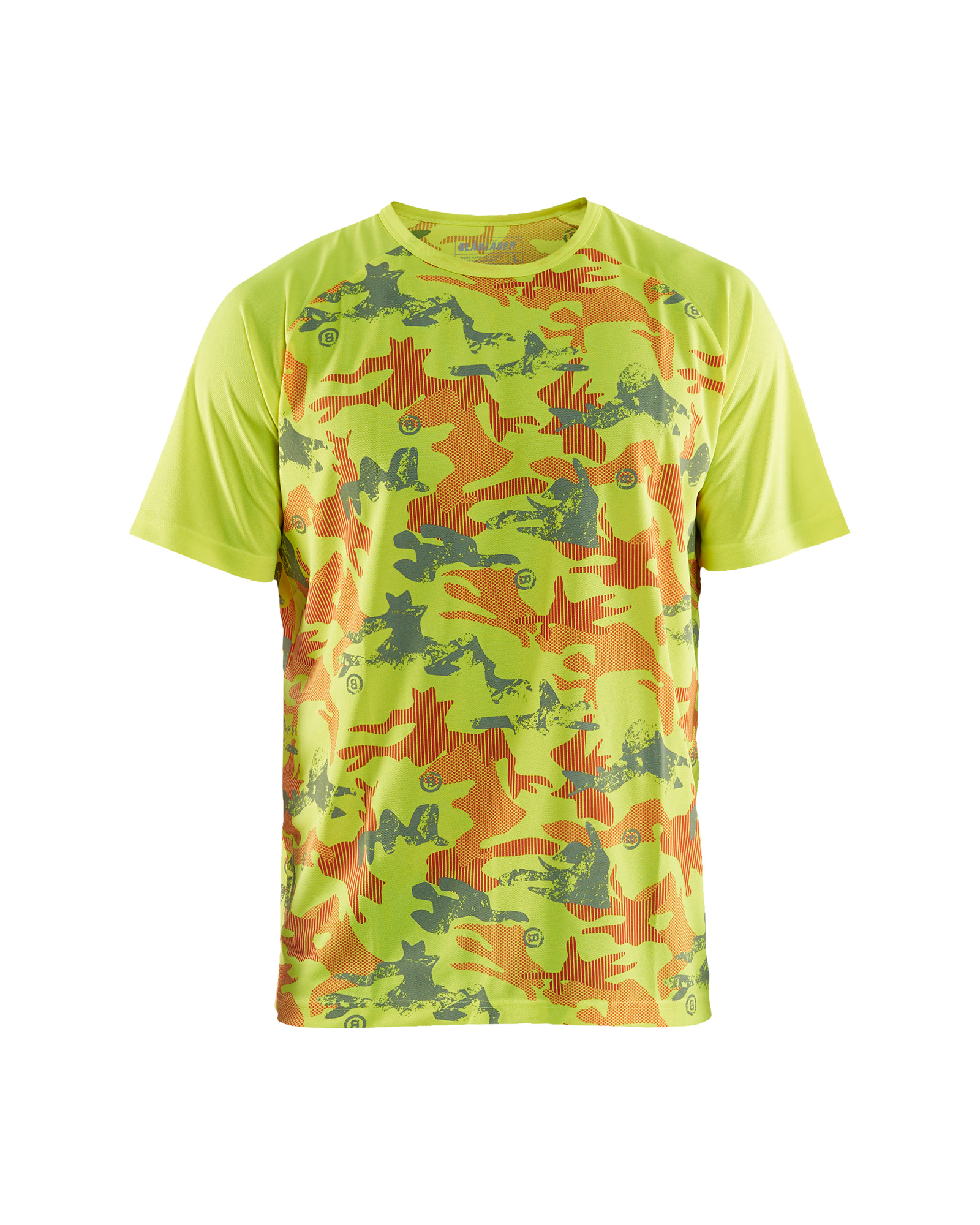 T-shirt camouflage Blåkläder 3425 Jaune fluo/Gris clair Blaklader - 342510113394