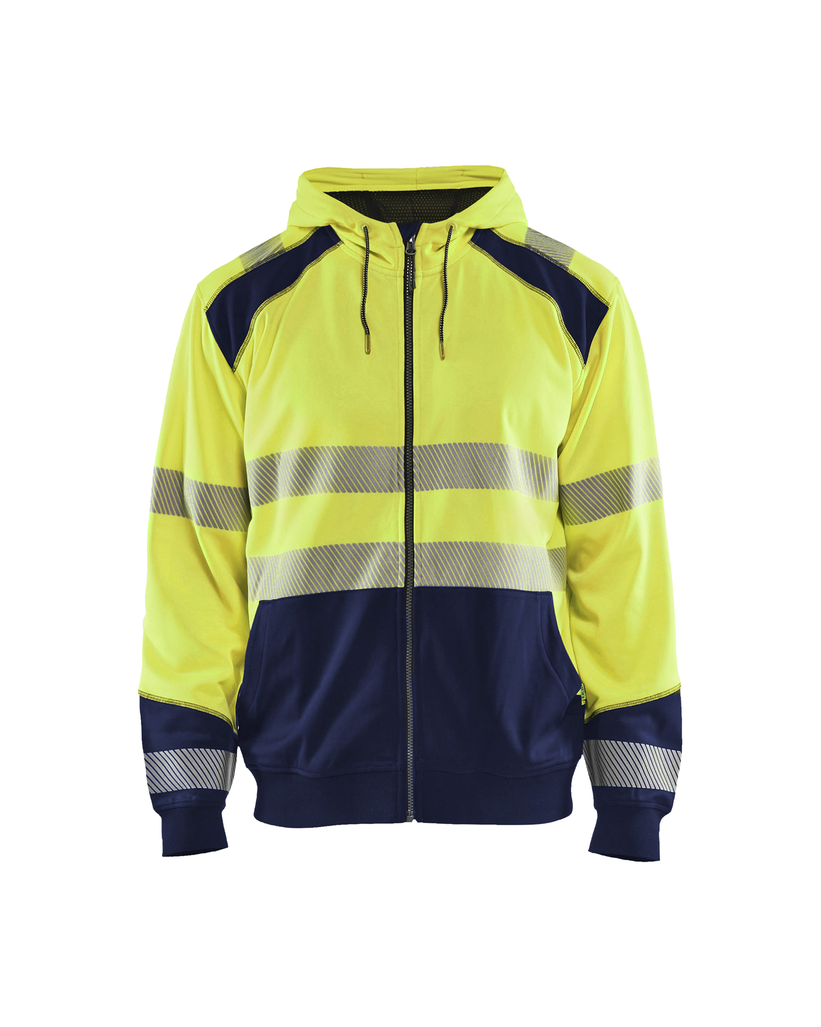 Sweat zippé à capuche haute-visibilité Blåkläder 3546 Jaune fluo/Marine Blaklader - 354625283389