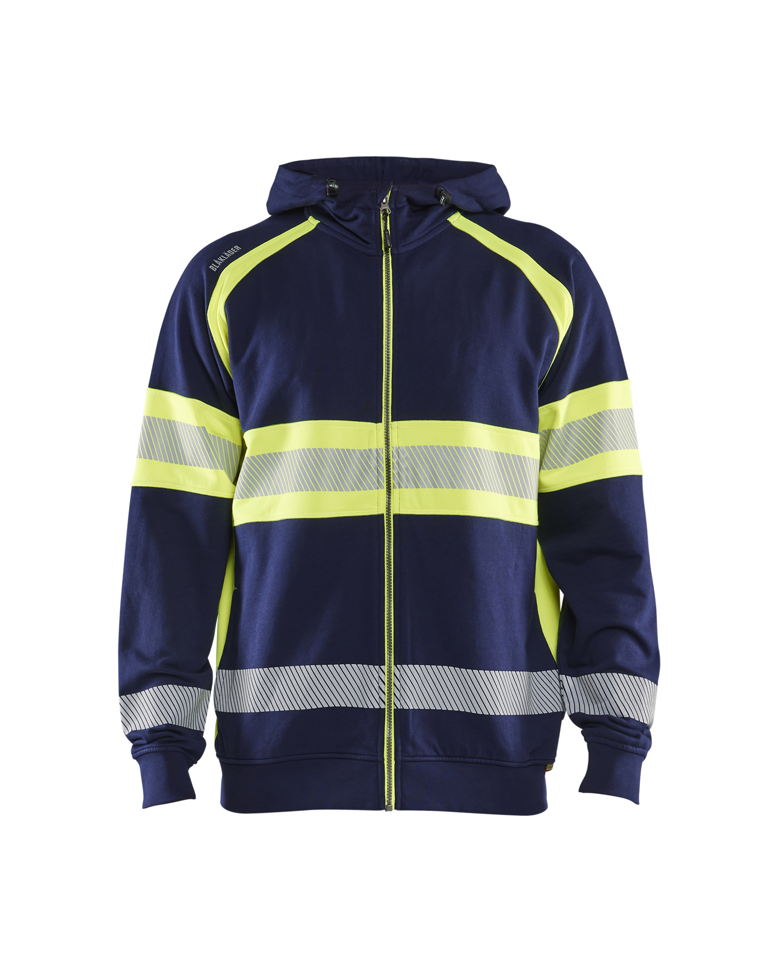 Sweat à capuche haute-visibilité Blåkläder 3552 Marine/Jaune fluo Blaklader - 355211588933