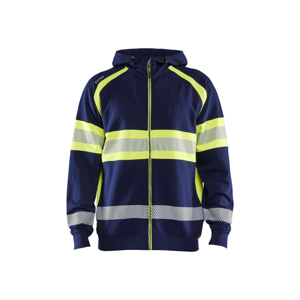 Sweat à capuche haute-visibilité Blåkläder 3552 Marine/Jaune fluo Blaklader - 355211588933
