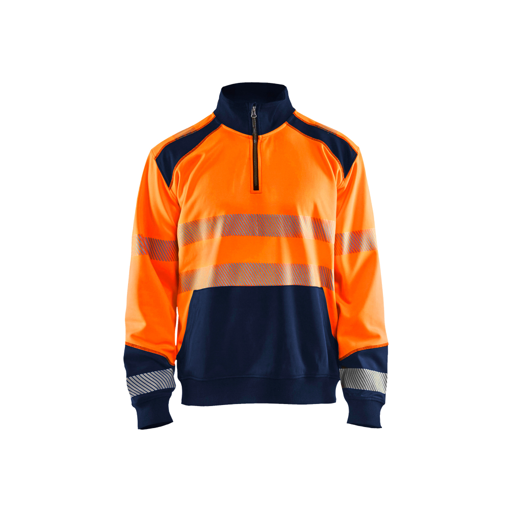 Sweat col camionneur haute-visibilité Blåkläder 3556 Orange fluo/Marine Blaklader - 355625285389