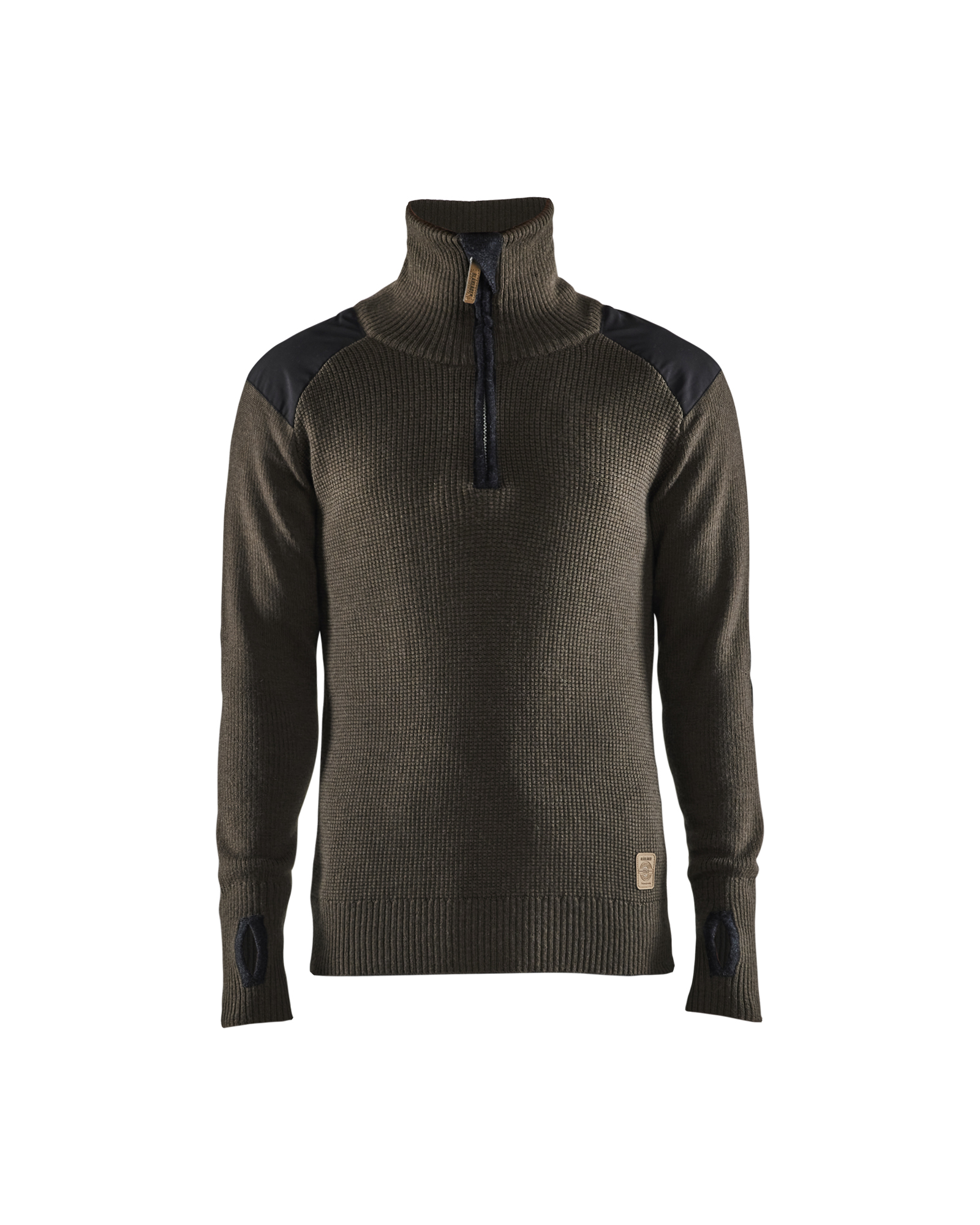Sweat en laine col zippé Blåkläder 4630 Vert olive foncé/Gris foncé Blaklader - 463010714598
