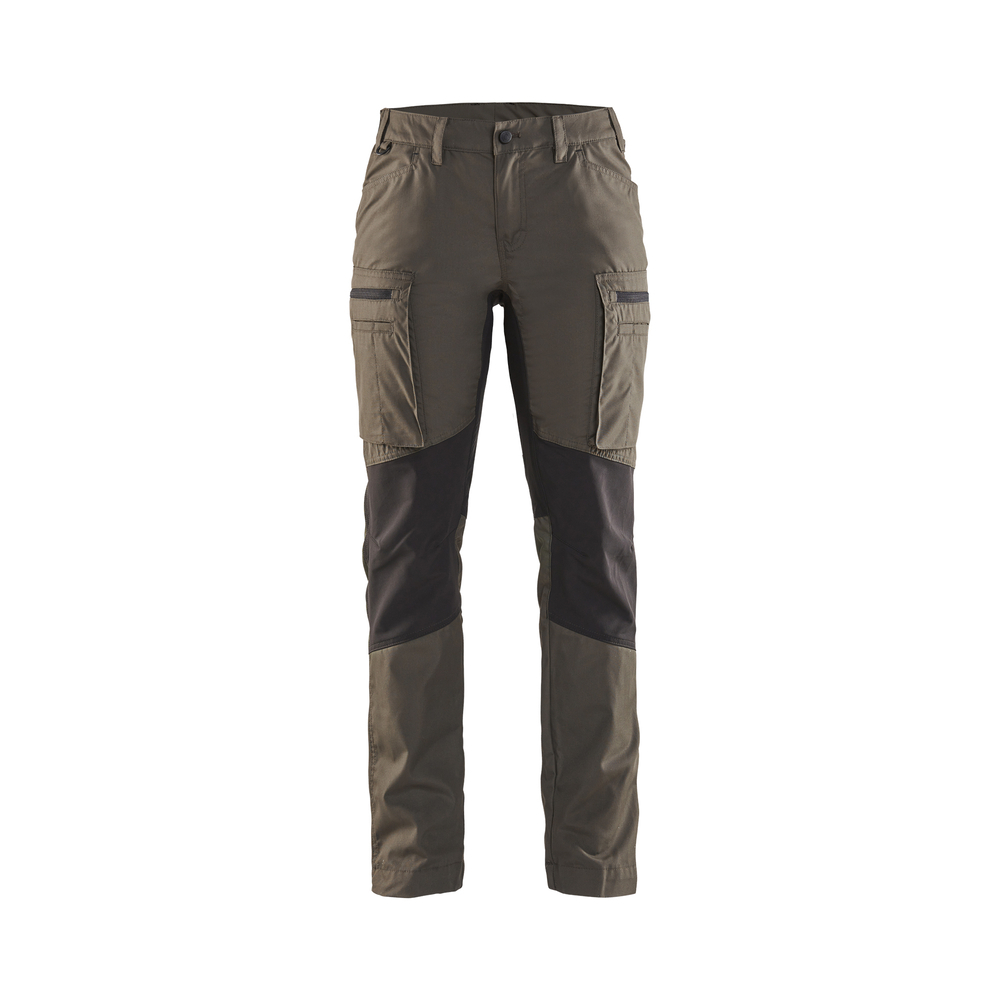 Pantalon maintenance +stretch femme Blåkläder 7159 Vert Kaki/Noir Blaklader - 715918454599C