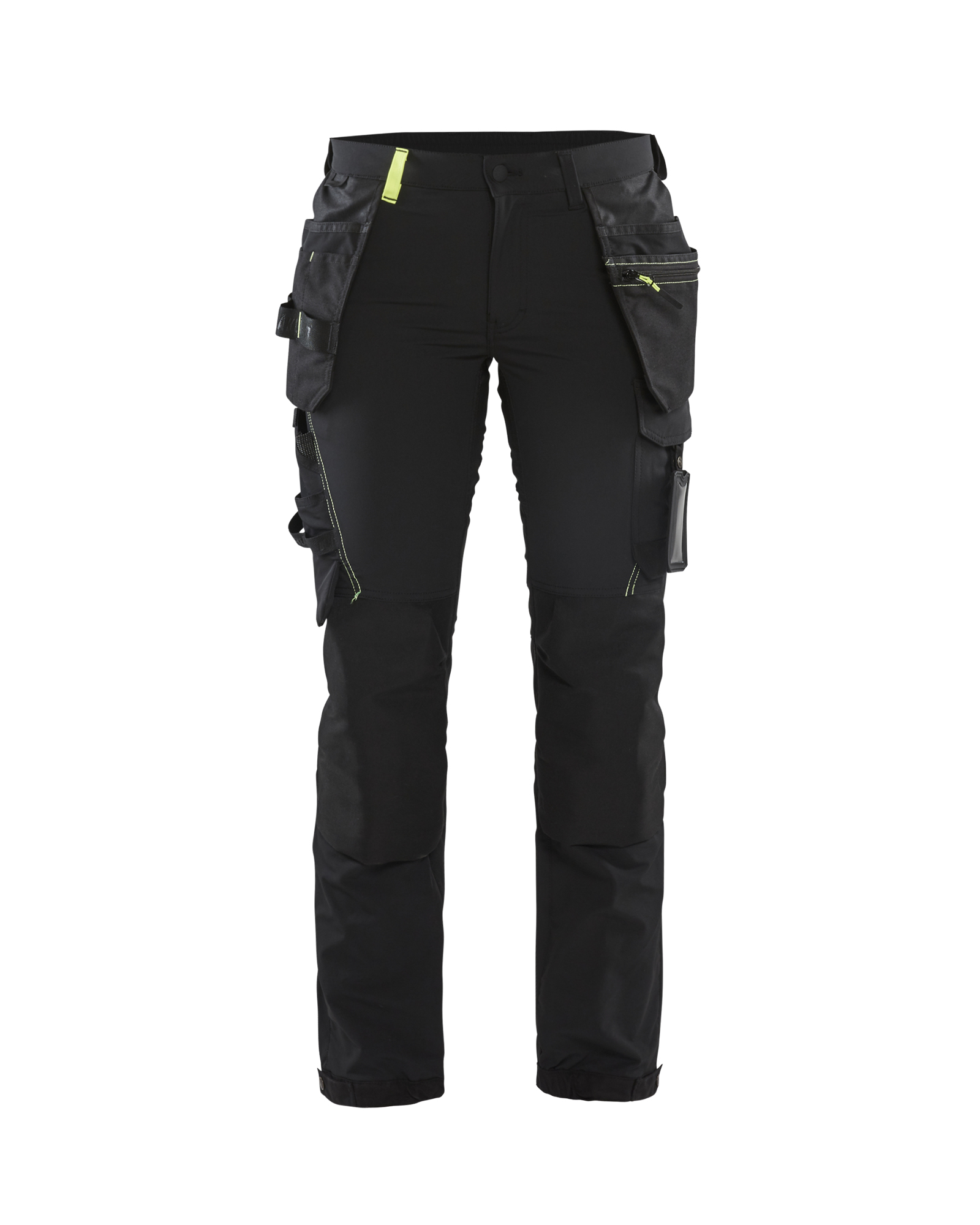 Pantalon artisan stretch 4D femme Blåkläder 7192 Noir/Jaune fluo Blaklader - 719216459933C
