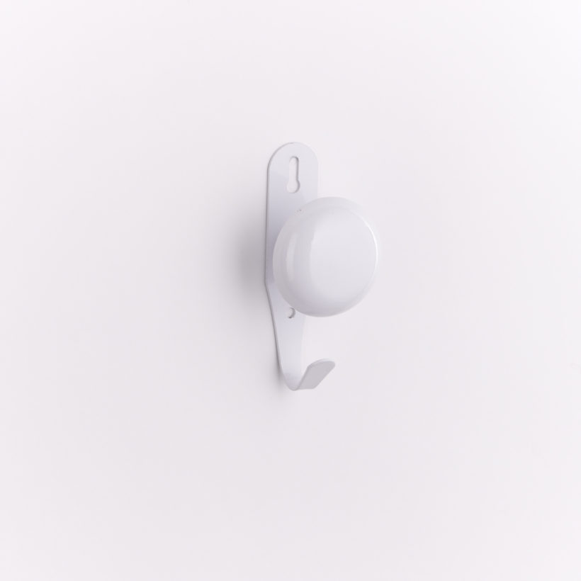 Portemanteaux métal 1 tête - coloris blanc - MOTTEZ - B220V1BC