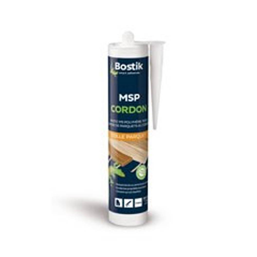 Mastic-colle pose parquet MSP CORDON - Chêne 600ml - Lot de 12 - BOSTIK - 30605032