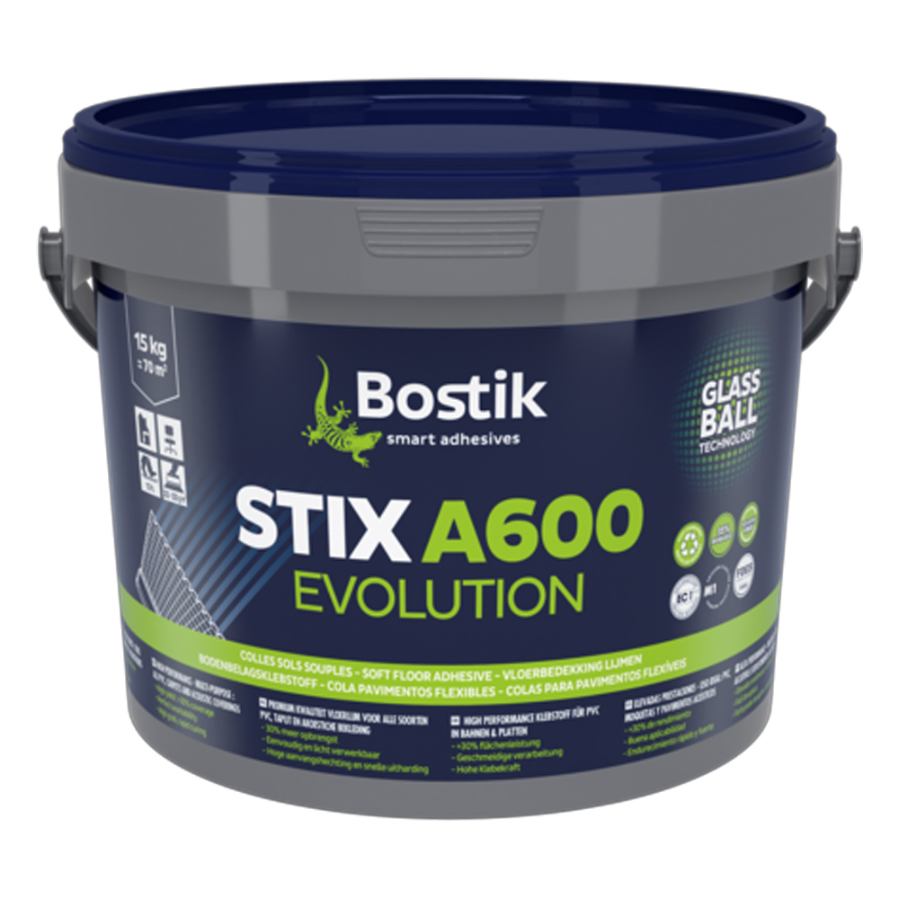 Colle pour revêtements de sols ou murs Stix A600 evolution - Ivoire 15kg - BOSTIK - 30616636
