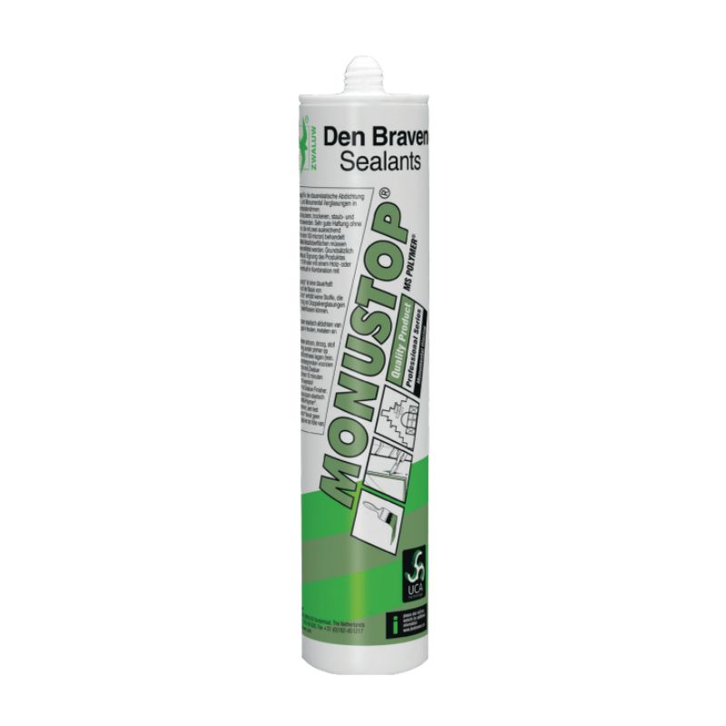 Mastic hybride MS à élasticité durable Monustop Blanc 290ml - Lot de 12 - DEN BRAVEN - 31000624