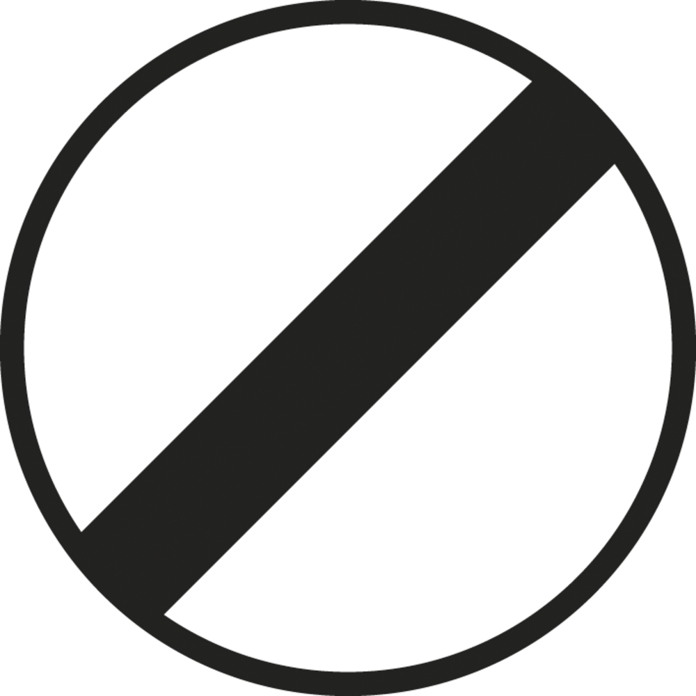 Panneau disque Fin de toutes interdictions pour véhicules 650 Ecolign B31 cl2 - NADIA SIGNALISATION - DIS650E2B31