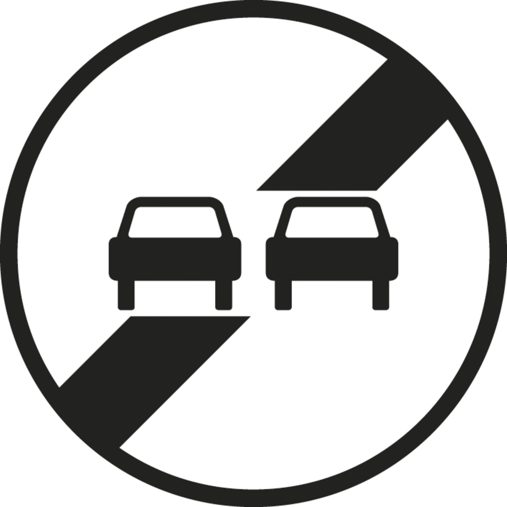 Panneau disque Fin d’interdiction de dépasser 850 Ecolign B34 cl2 - NADIA SIGNALISATION - DIS850E2B34